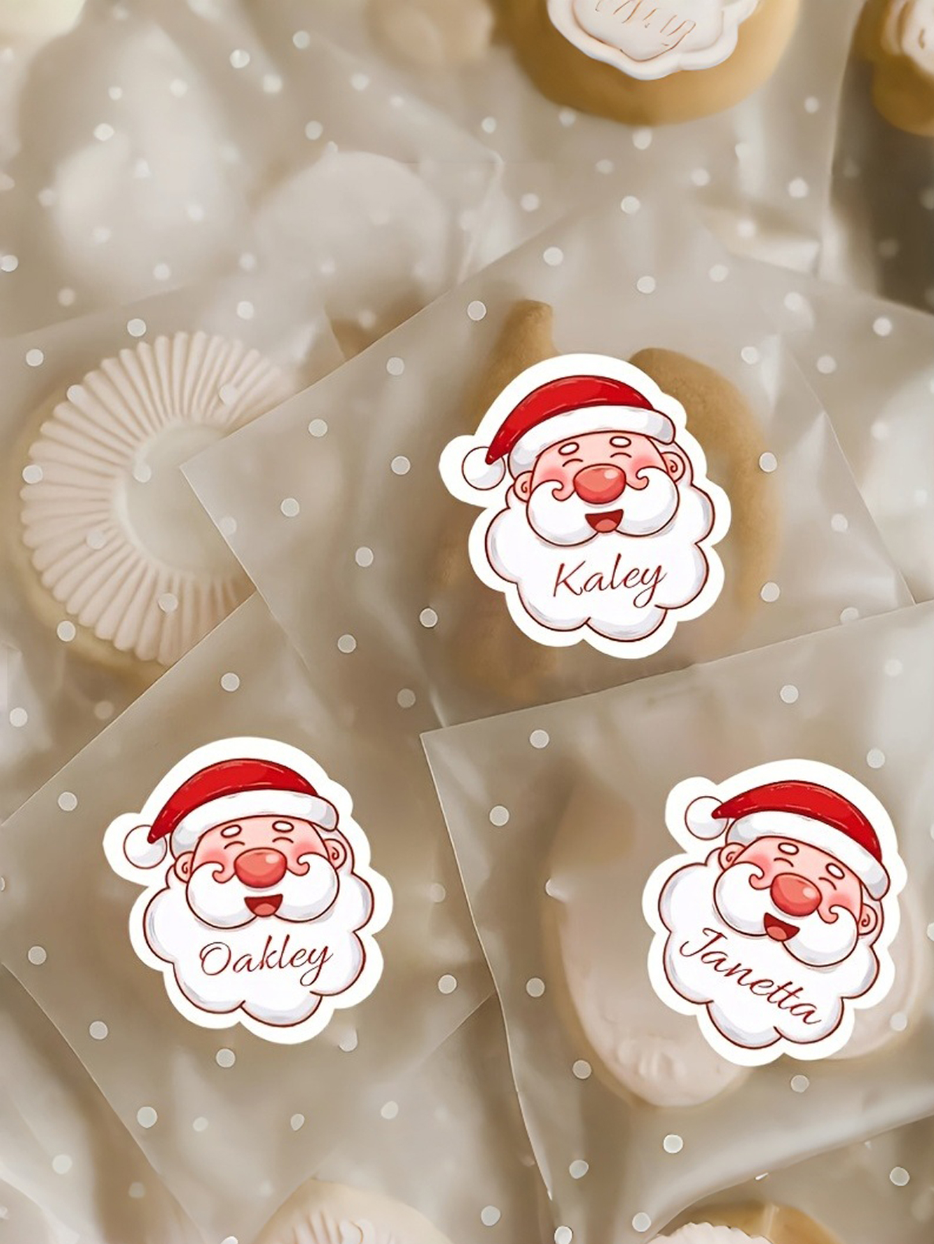 Custom Santa Claus Gift Wrapping Stickers